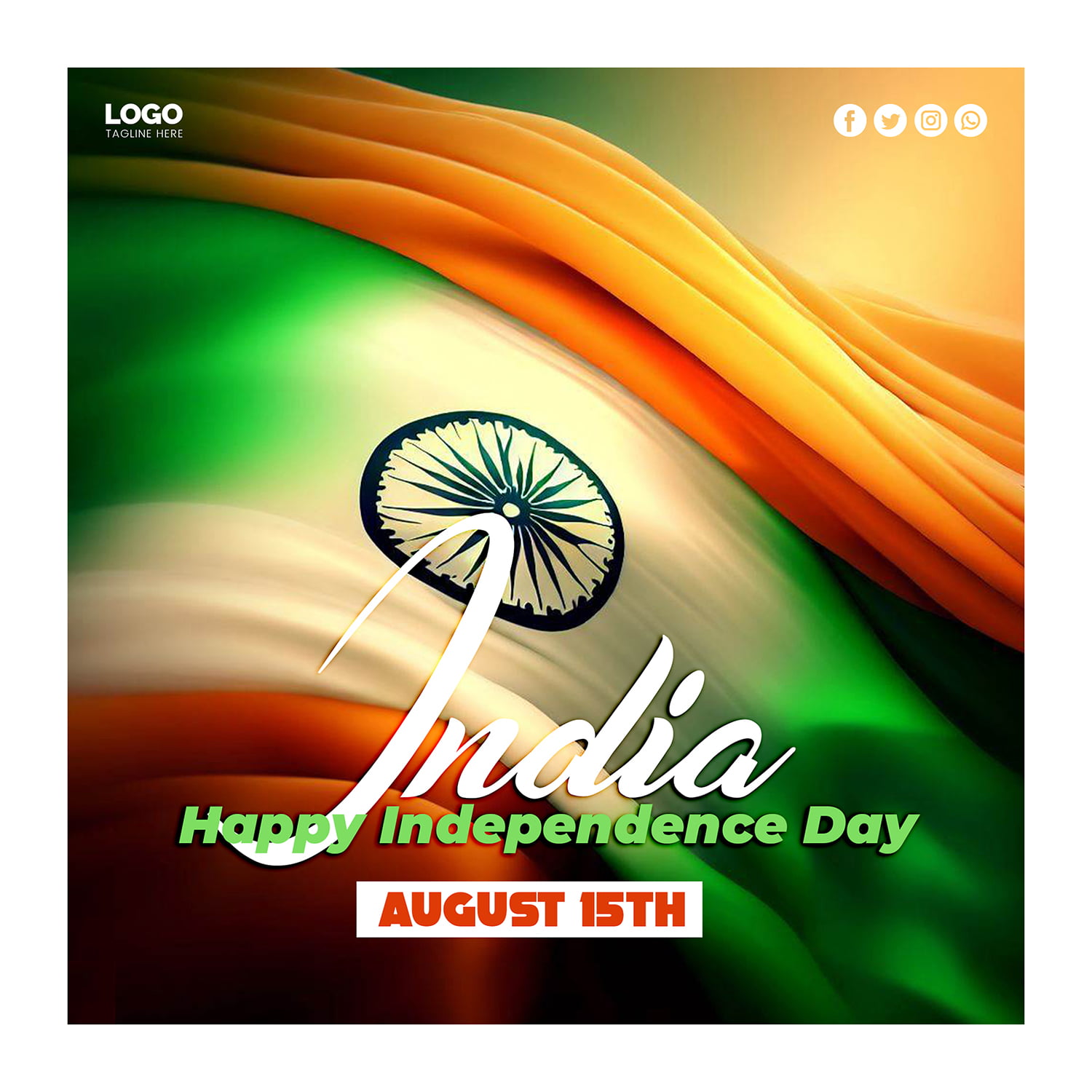 India independence day With Flag GD Graphic