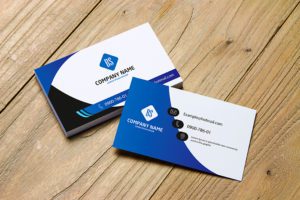 Free Blue and White Modern business card design