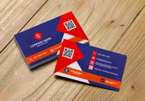 Unique Red and White Business card printing