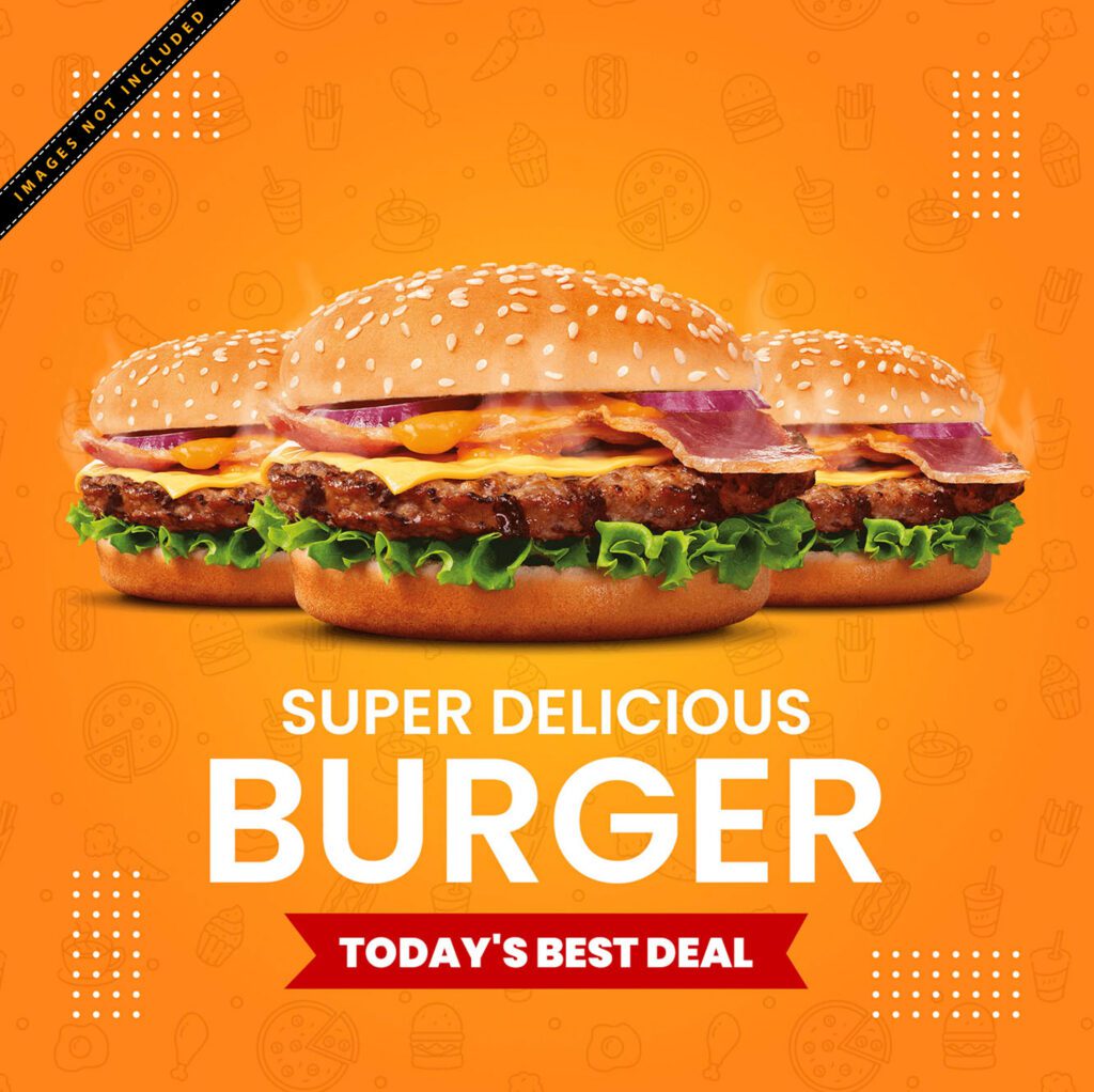 Super Delicious Burger Post Design