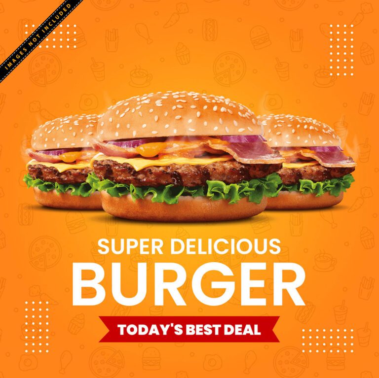 Super Delicious Burger Post Design Free Download