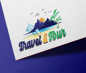World travel & tour Explorer Logo design free download