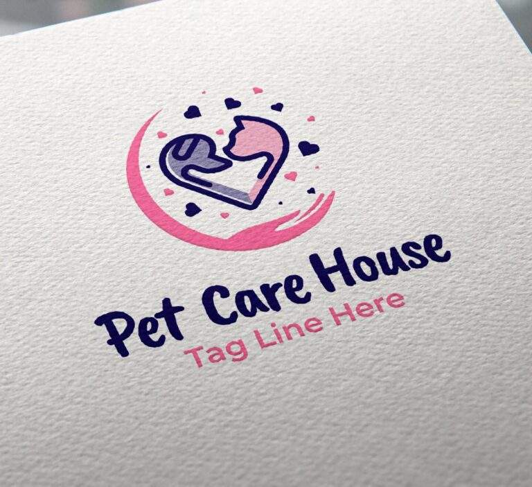 Pet Care House Logo Design Free Download